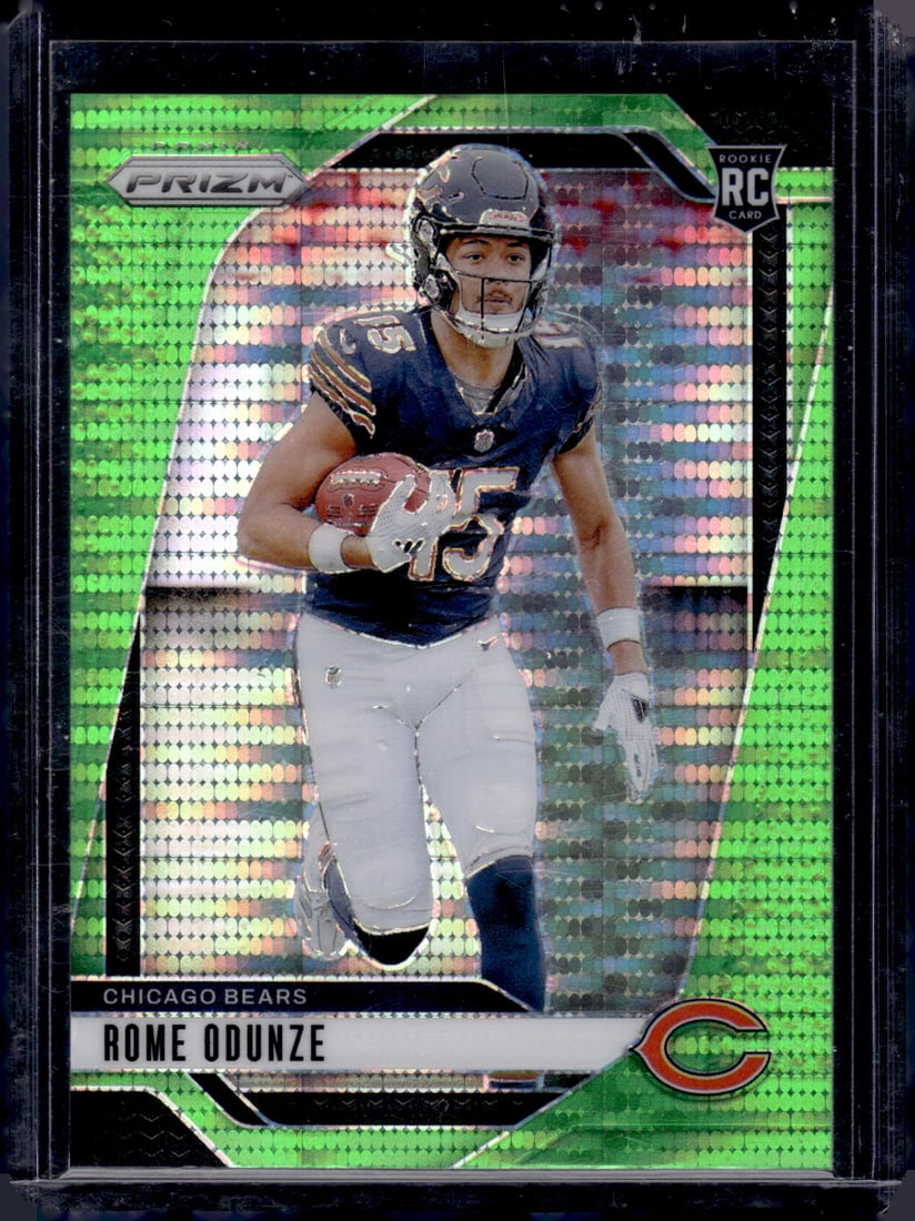 Rome Odunze Neon Green Pulsar Prizm RC 2024 Panini Prizm #385 Football Card: Sports Cards, NFL Trading Cards, Football Cards, Panini Cards, Panini Football Cards, Rookie Cards,Panini Cards, Sports Cards for Sale Near Me, Rookie Card