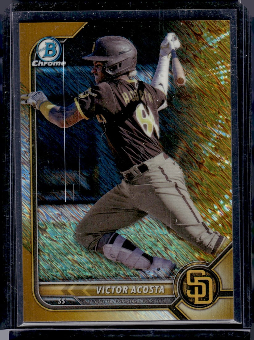 Victor Acosta Gold Shimmer Refractor /50 2022 Bowman Chrome Prospects #BCP-249 (1 of 2)