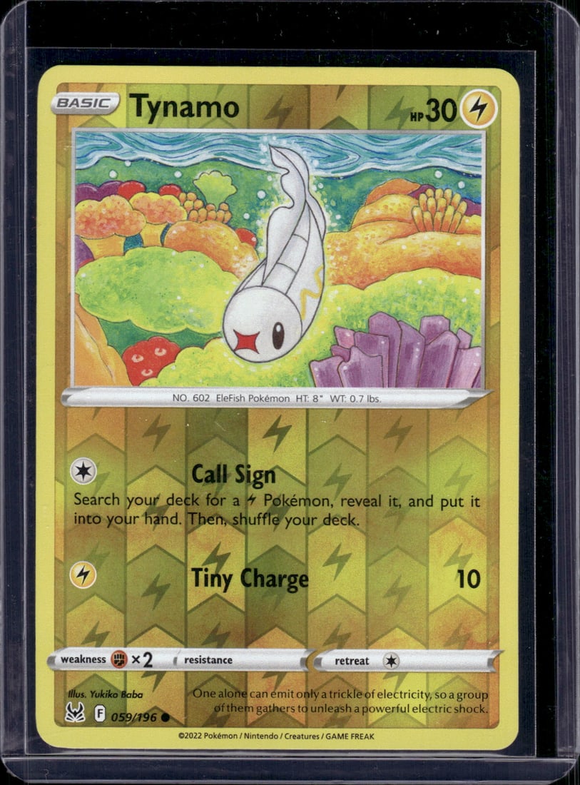 2022 Pokemon Sword & Shield Lost Origin Reverse Holo Tynamo #59, Pokemon Cards, Charizard, Pikachu, (1 of 2)