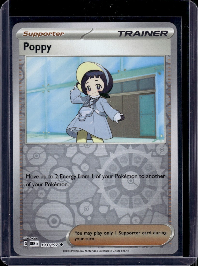 2023 Pokemon Scarlet & Violet Obsidian Flames Reverse Holo Poppy #193, Pokemon Cards, Charizard, (1 of 2)