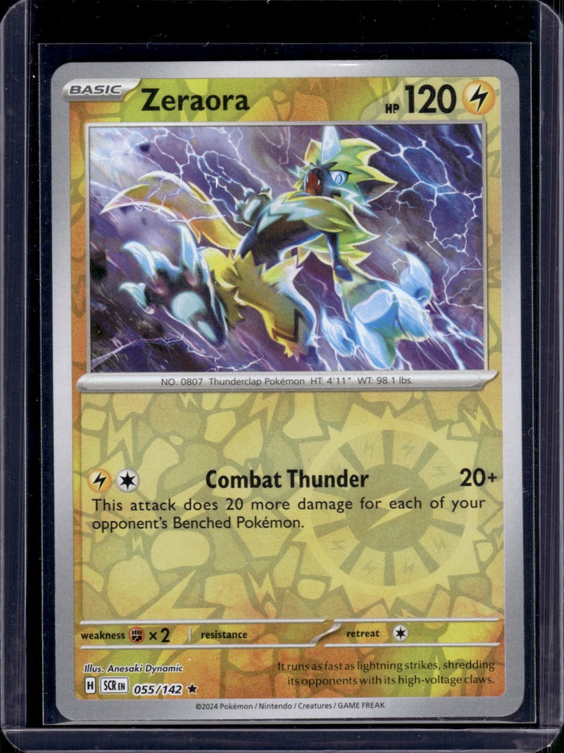 2024 Pokemon Scarlet & Violet Stellar Crown Reverse Holo Zeraora #55, Pokemon Cards, Charizard, (1 of 2)