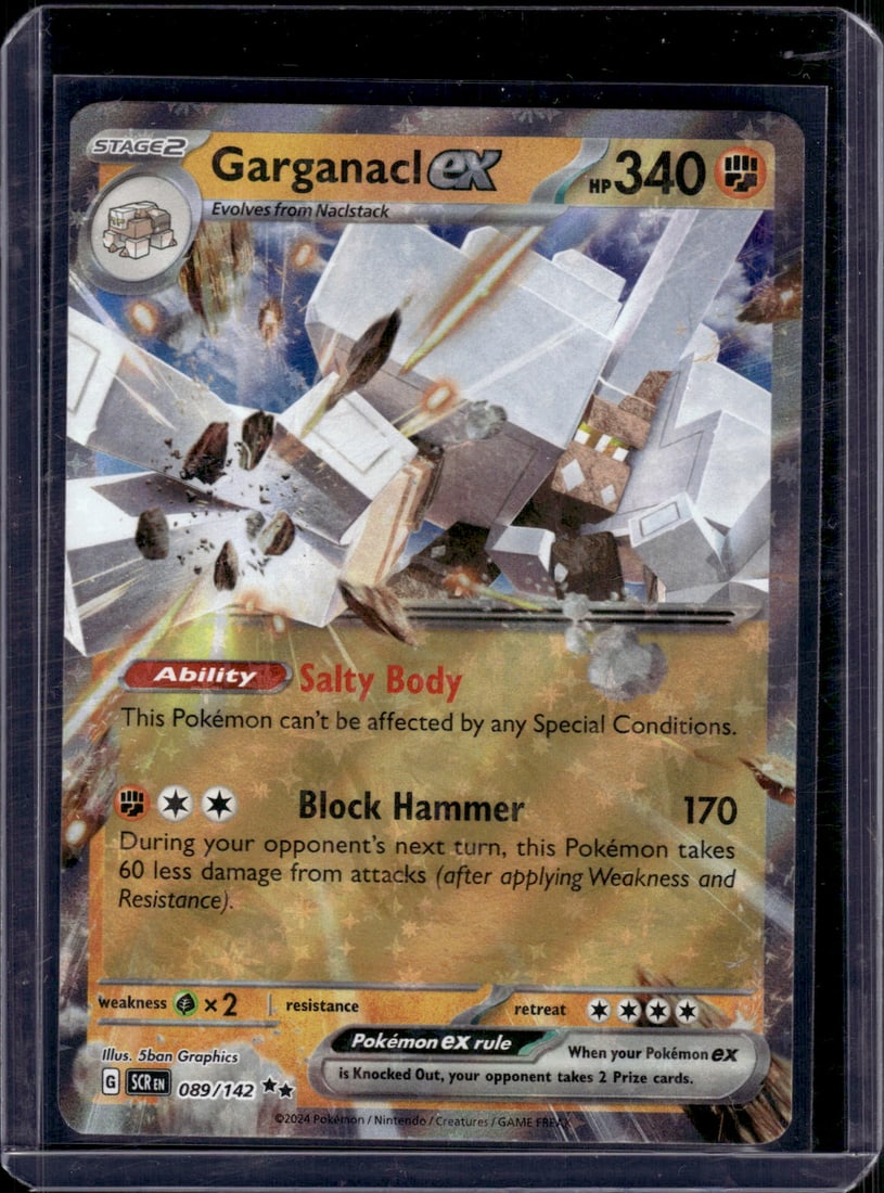 2024 Pokemon Scarlet & Violet Stellar Crown Full Art Double Rare Garganacl #89, Pokemon Cards,: 2024 Pokemon Scarlet & Violet Stellar Crown Full Art Double Rare Garganacl #89, Pokemon Cards, Charizard, Pikachu, TCG Cards, Trading Card Game Cards, Pokemon TCG, TCG Pokemon, Pokemon Pikachu, Pokemo
