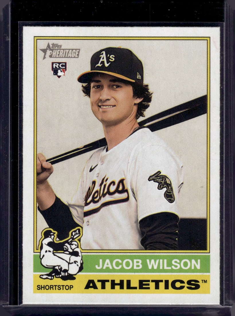 Jacob Wilson RC 2025 Topps Heritage #15 Baseball Cards, MLB Trading Cards, Sports Cards, Rookie Card (1 of 2)