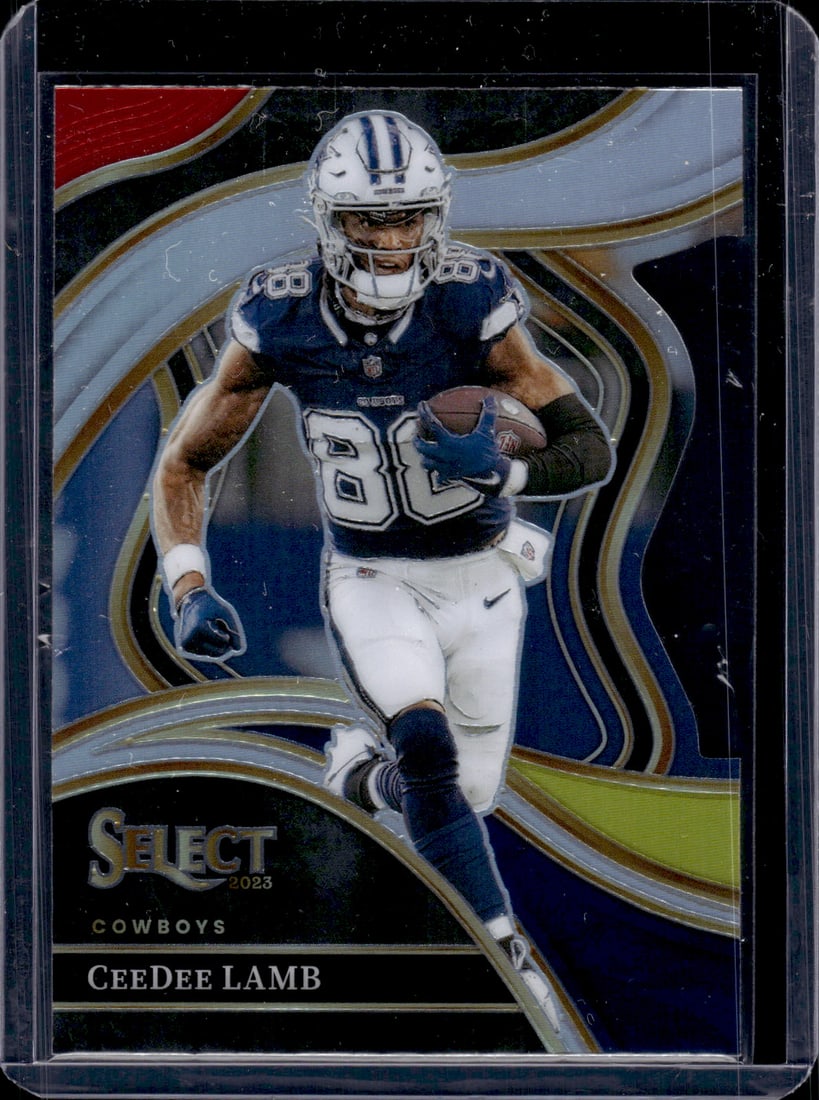 CeeDee Lamb Red/Yellow Prizm Die Cut 2023 Panini Select #287 (1 of 2)