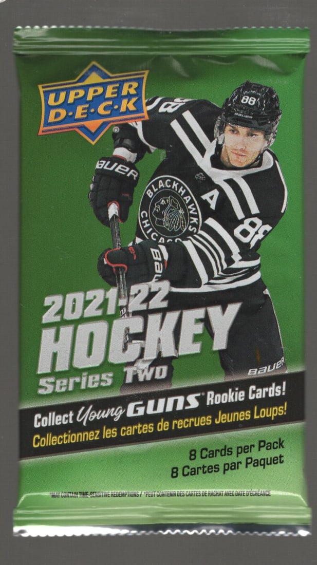 2021-22 Upper Deck Series 2 Hockey Card Retail Box Pack - Young Guns Rookie Cards (1 of 1)