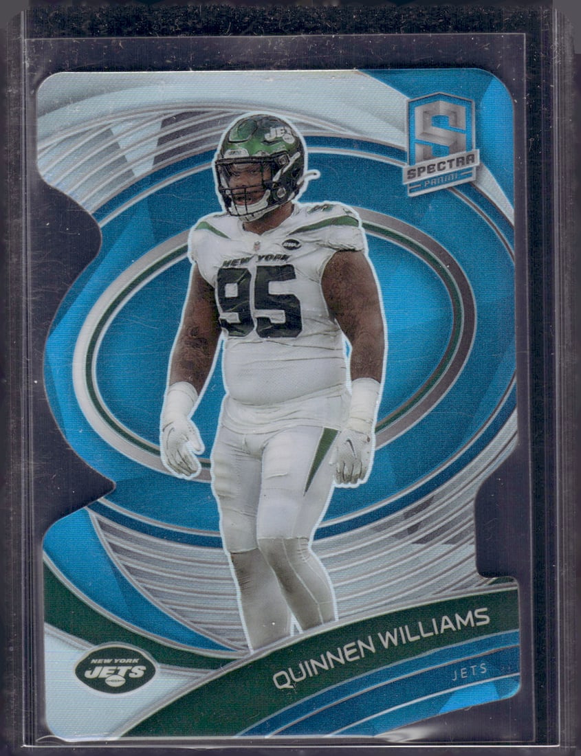 Quinnen Williams Blue Neon Die Cut /50 2021 Panini Spectra #77 Jets NFL: Quinnen Williams Blue Neon Die Cut /50 2021 Panini Spectra #77 Jets NFL