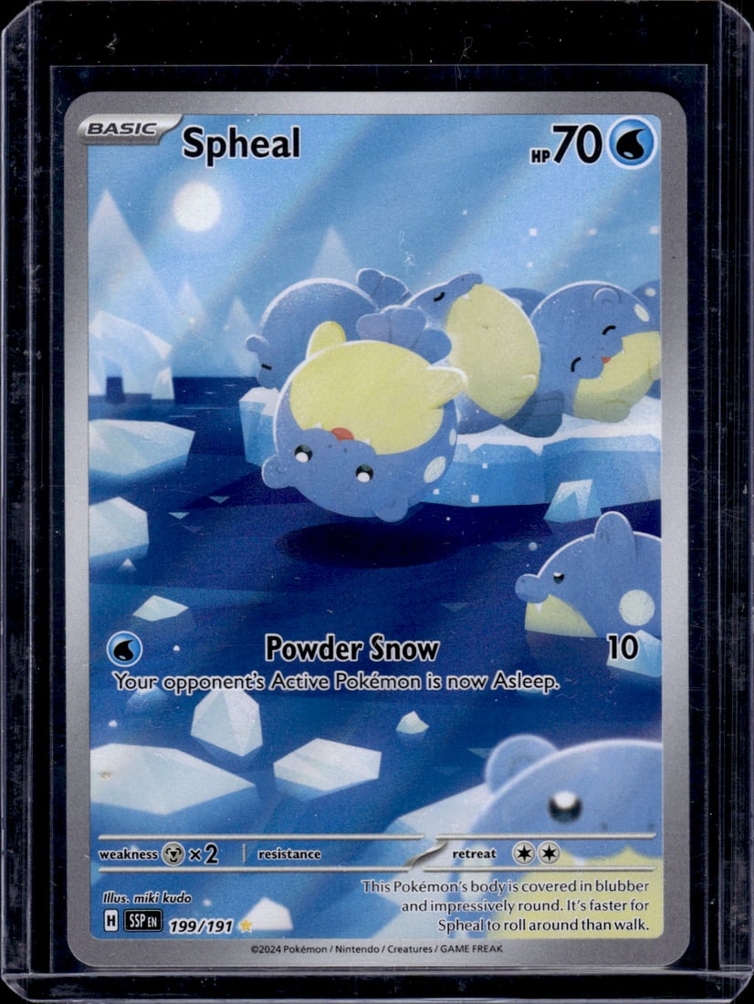 2024 Pokemon Surging Sparks Spheal Full Art 199/191: 2024 Pokemon Surging Sparks Spheal Full Art 199/191, Pokemon Cards, Charizard, Pikachu, TCG Cards, Trading Card Game Cards, Pokemon TCG, TCG Pokemon, Pokemon Pikachu, Pokemon Charizard, Holo, Full Art