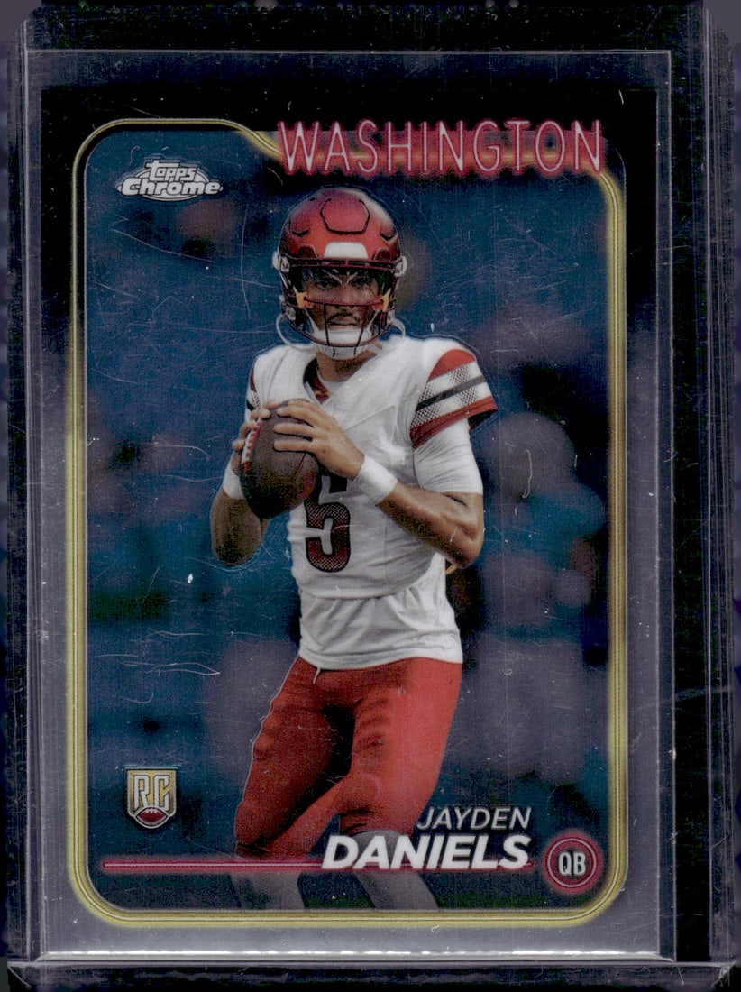 Jayden Daniels RC 2024 Topps Chrome #201 Commanders NFL Sports Card: Jayden Daniels RC 2024 Topps Chrome #201 Commanders NFL Sports Card