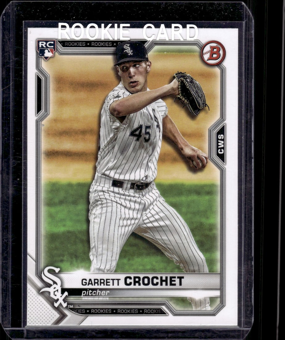 Garrett Crochet RC 2021 Bowman #47 Baseball Card: Baseball Cards, MLB Trading Cards, Rookie Cards, Topps Baseball Cards, Topps Sports Cards, Sports Cards for Sale Near Me