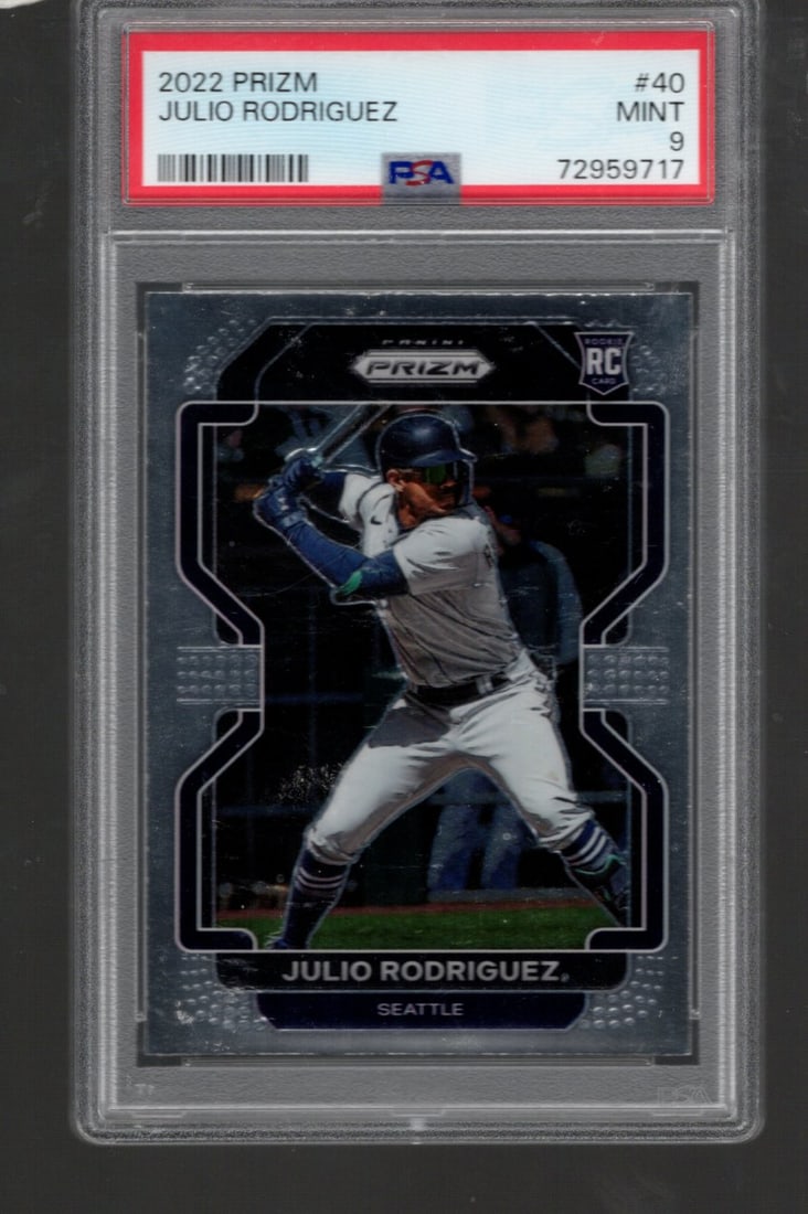 Julio Rodriguez RC 2022 Panini Prizm #40 PSA 9 MLB Baseball Card (1 of 2)