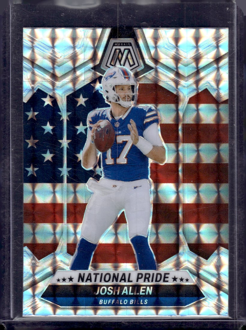 Josh Allen Silver Mosaic Prizm 2024 Panini Mosaic #254 NFL Football Card (1 of 2)