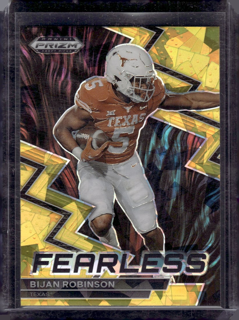 Bijan Robinson Gold Ice RC 2023 Panini Prizm Draft Picks #F-21 Texas Longhorns (1 of 2)