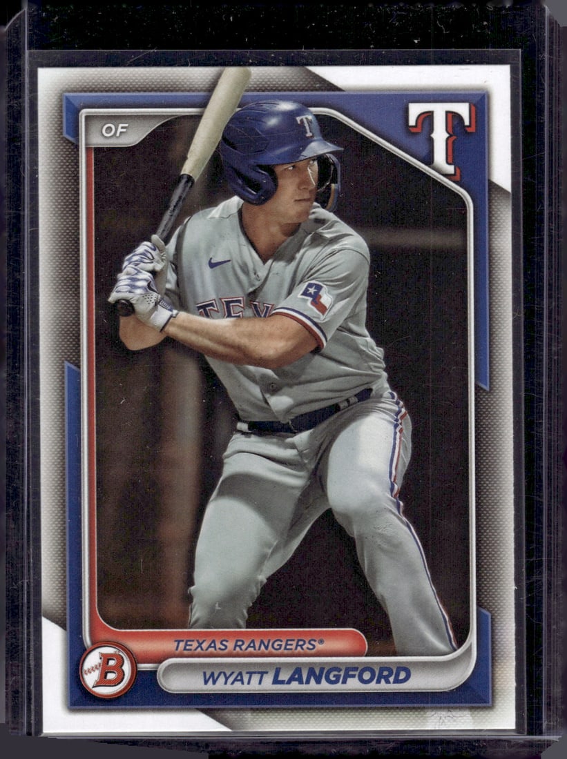 Wyatt Langford Paper Prospects 2024 Bomwan #BP-64 Texas Rangers MLB: Baseball Cards, MLB Trading Cards, Rookie Cards, Topps Baseball Cards, Topps Sports Cards, Sports Cards for Sale Near Me, Rookie Cards, Rookie Baseball Cards, Topps Rookie Baseball Cards, Topps Rookie