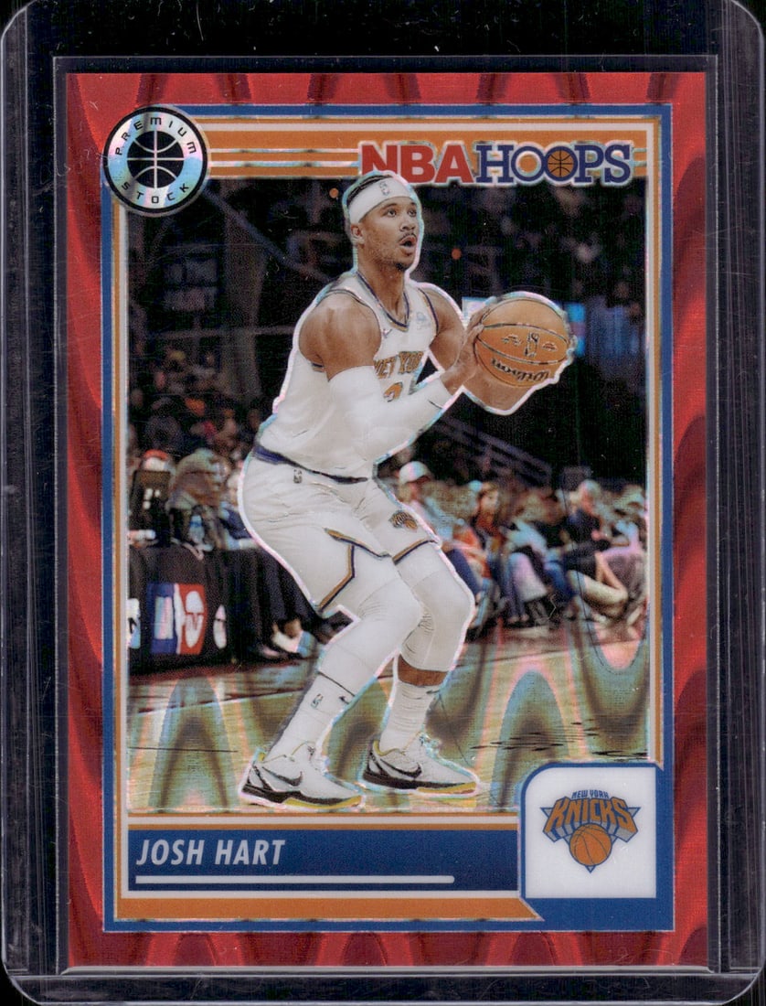 Josh Hart Red Seismic /199 2023-24 Panini Premium Stock #262 Knicks NBA: Sports Cards, NBA Trading Cards, Basketball Cards, Panini Cards, Panini Basketball Cards, Rookie Cards, Numbered Basketball Cards, Serial Numbered Basketball Card, SSP Panini Cards, Sports Cards for S