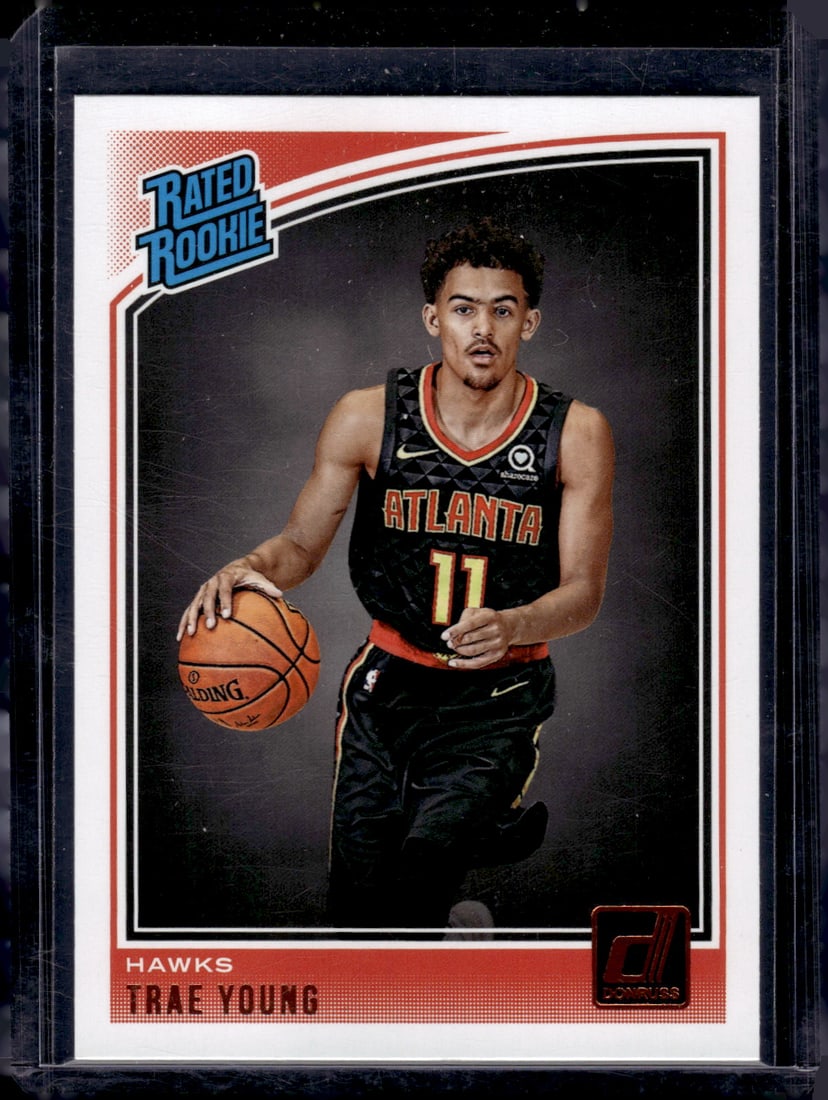 Trae Young RC 2018-19 Panini Donruss #198 Hawks Basketball Card (1 of 2)