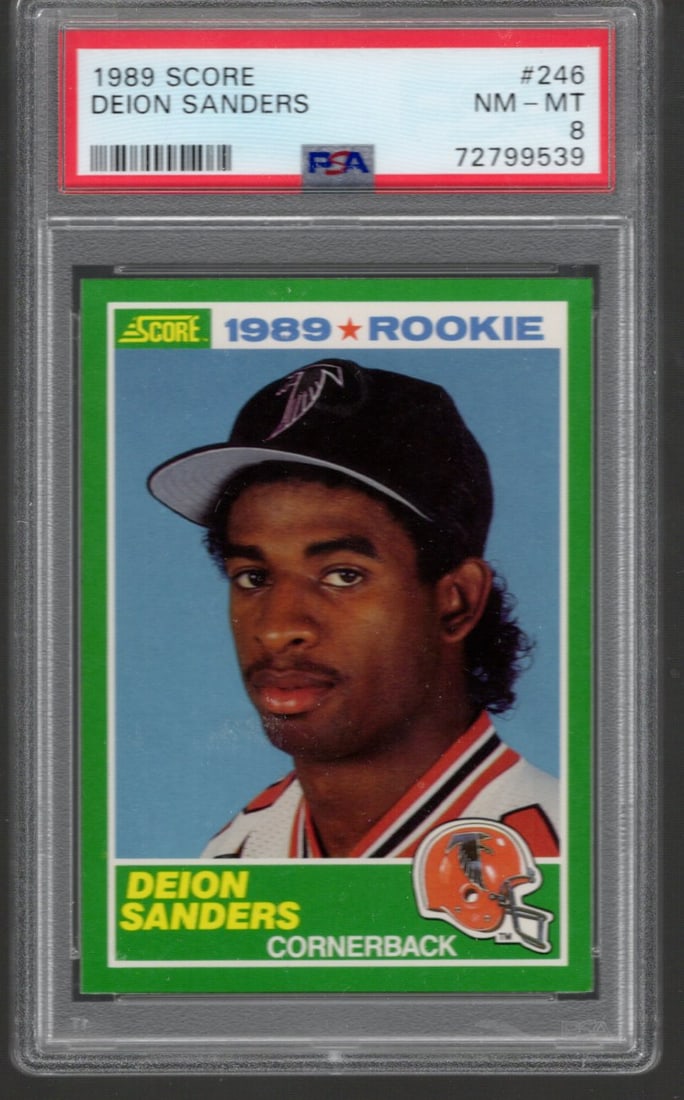 Deion Sanders Rookie 1989 Score #246 PSA 8 Falcons (1 of 2)