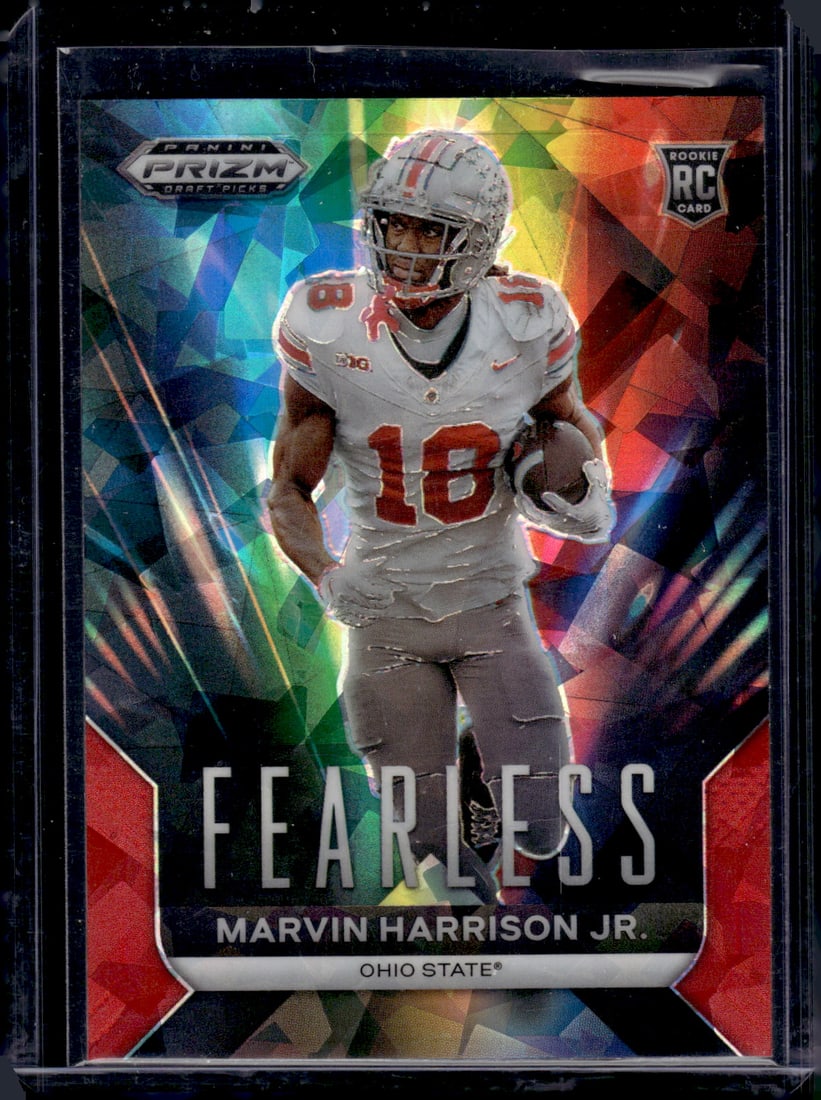 Marvin Harrison Jr. Fearless Red Cracked Ice RC 2024 Panini Prizm Draft Picks #F-MHJ: Sports Cards, NFL Trading Cards, Football Cards, Panini Cards, Rookie Cards, Rookie Football Cards, Panini Rookie Football Cards, Panini Football Cards,Panini Cards, Sports Cards for Sale Near Me, Pri
