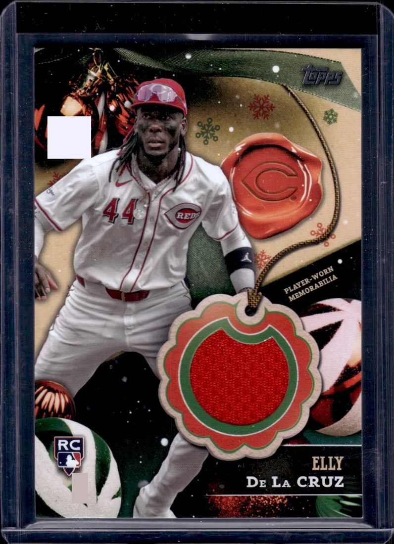 Elly De La Cruz RC Patch 2024 Topps Holiday #RC-ED Reds Baseball Card (1 of 2)