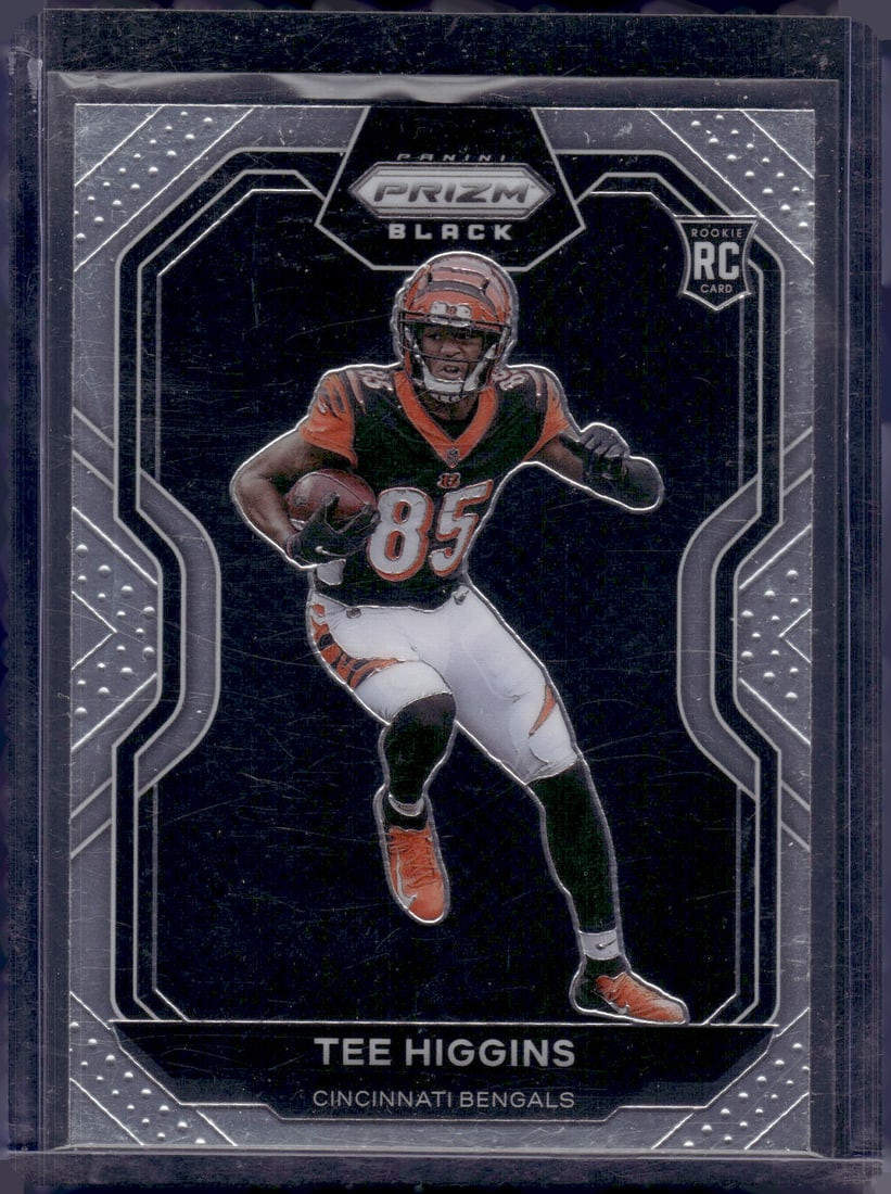 Tee Higgins Prizm Black RC 2020 Panini Chronicles #PB-10 Bengals NFL (1 of 2)