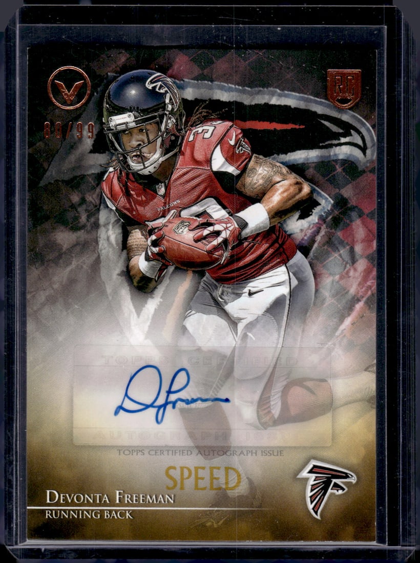 DeVonta Freeman RC Auto /99 2014 Topps Valor #VA-DFR Atlanta Falcons Football (1 of 2)