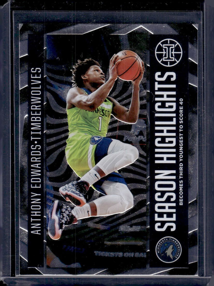 Anthony Edwards Season Highlights Rookie Card 2020-21 Panini Illusions #14 (1 of 2)