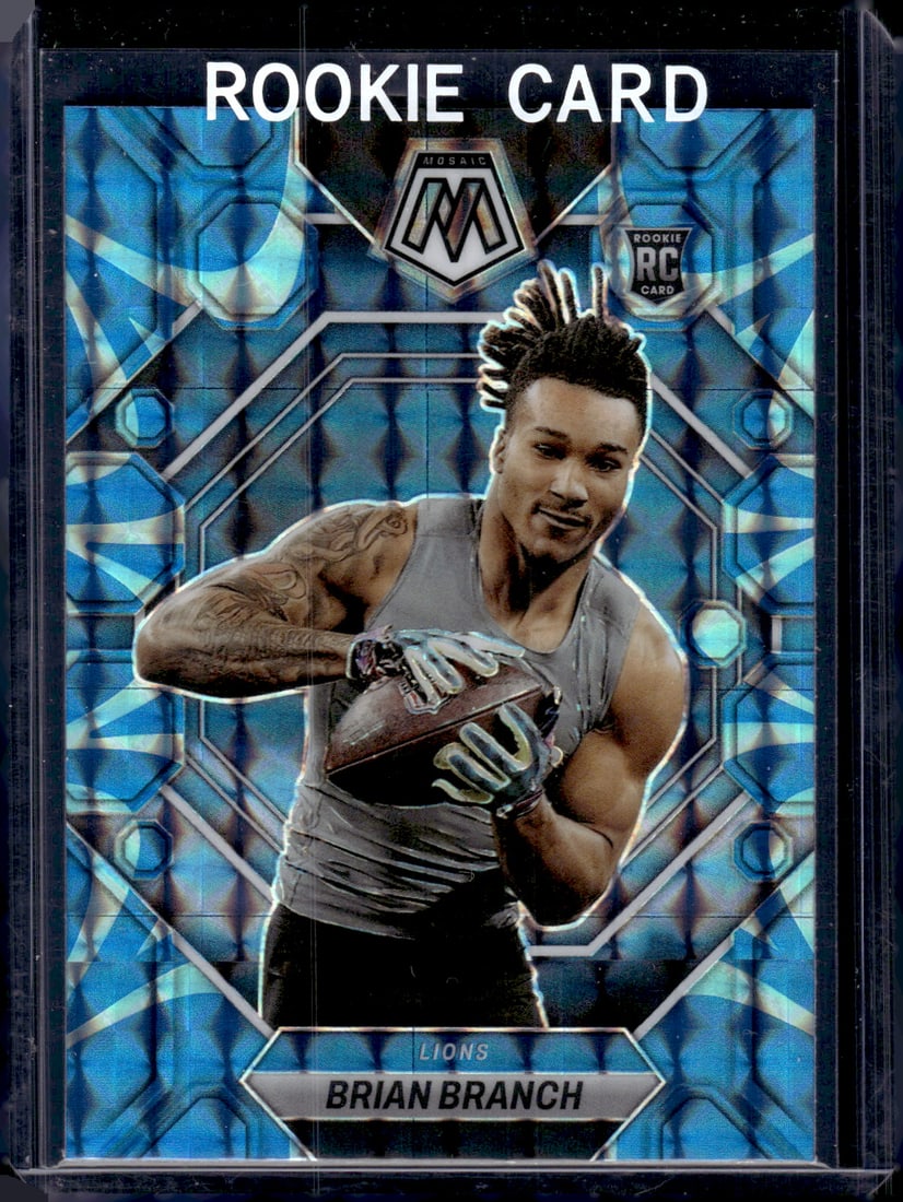Brian Branch Reactive Blue RC 2023 Panini Mosaic #287 Lions Football Card: Sports Cards, NFL Trading Cards, Football Cards, Panini Cards, Rookie Cards, Rookie Football Cards, Panini Rookie Football Cards, Panini Football Cards,Panini Cards, Sports Cards for Sale Near Me, Pri
