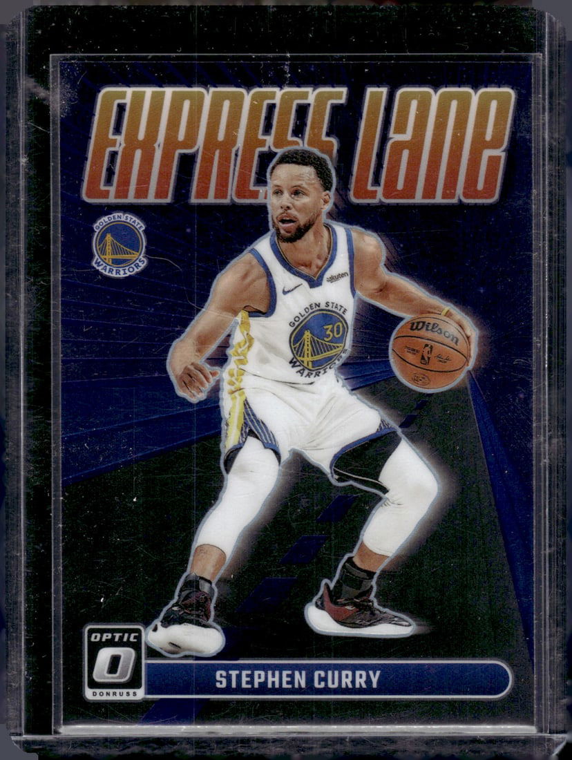 Stephen Curry Express Lane Purple Prizm 2023-24 Donruss Optic #25 Warriors (1 of 2)