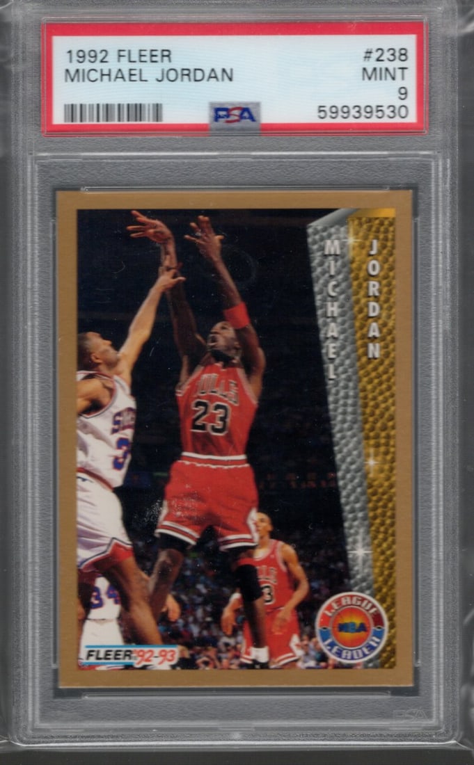 Michael Jordan PSA 9 1992-93 Fleer #238 Chicago Bulls NBA Sports Card: Sports Cards, NBA Trading Cards, Basketball Cards, Fleer Cards, Fleer Basketball Cards, PSa Graded Cards, PSA Cards, Sports Cards for Sale Near Me, Basketeball Cards for Sale Near Me, Vintage Basketba