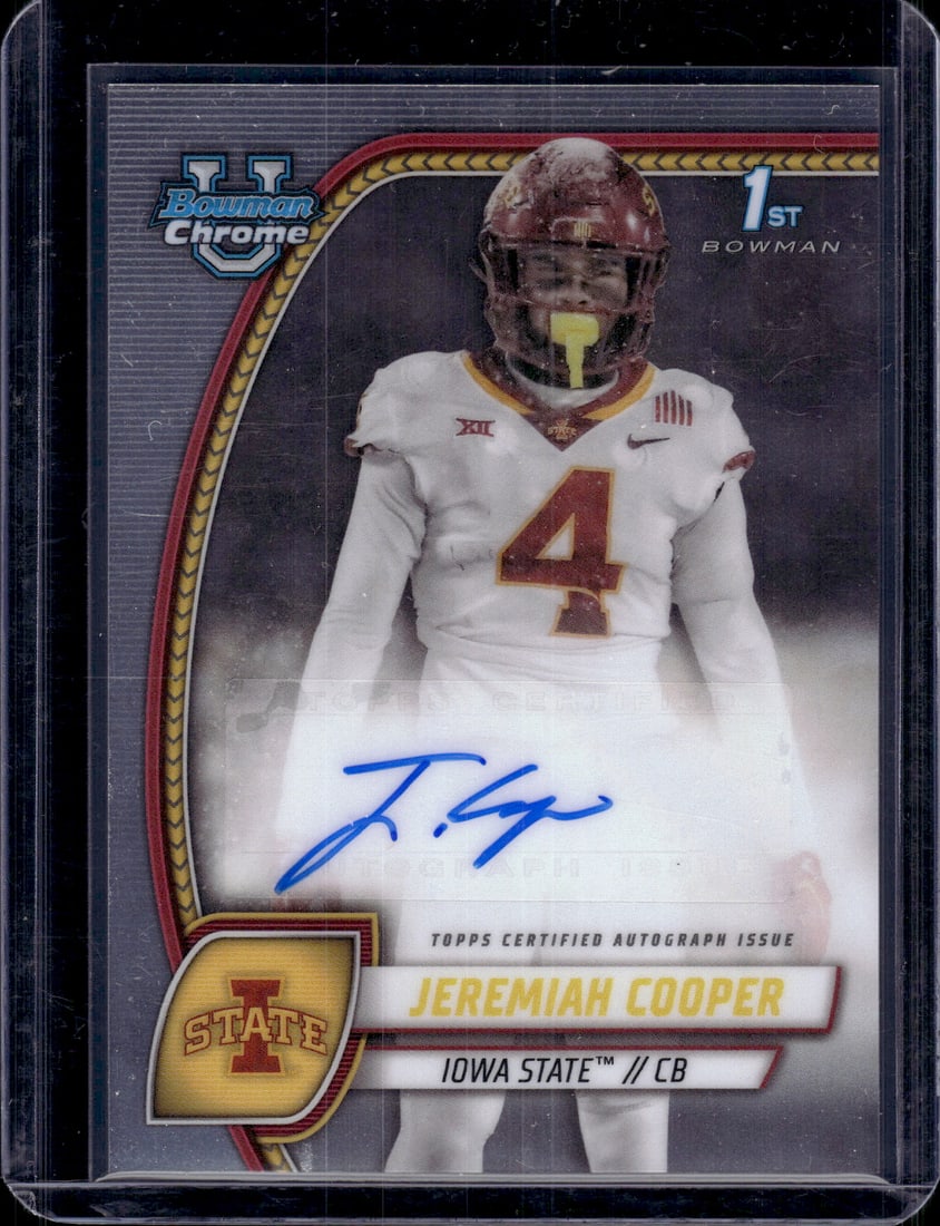 Jeremiah Cooper 1st Bowman Auto 2024 Bowman U Chrome #PA-JCO Iowa State (1 of 2)