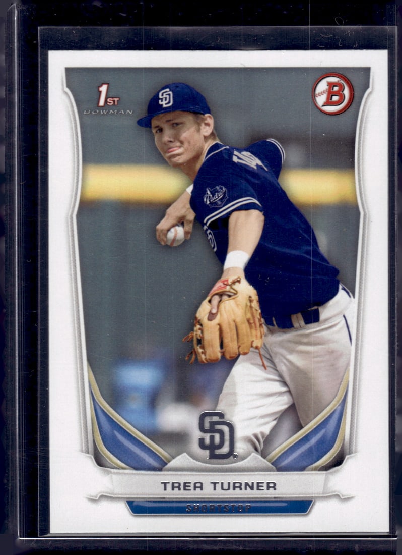 Trea Turner 1st Bowman 2014 Bowman #DP10 Baseball Card: Baseball Cards, MLB Trading Cards, Rookie Cards, Bowman Baseball Cards, Bowman Sports Cards, Sports Cards for Sale Near Me, Rookie Cards, Rookie Baseball Cards, Bowman Rookie Baseball Cards, Bowman Ro
