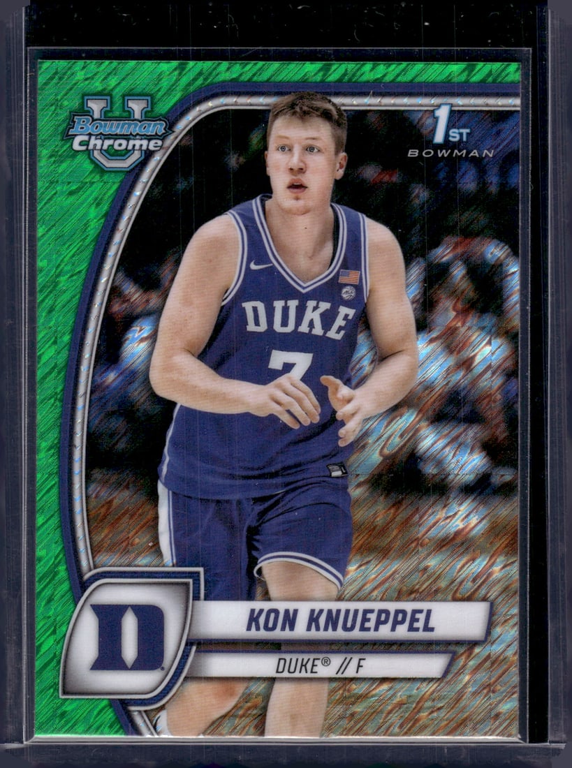 Kon Knueppel Green Shimmer 1st Bowman 2025 Bowman U Chrome #48 Blue Devils (1 of 2)