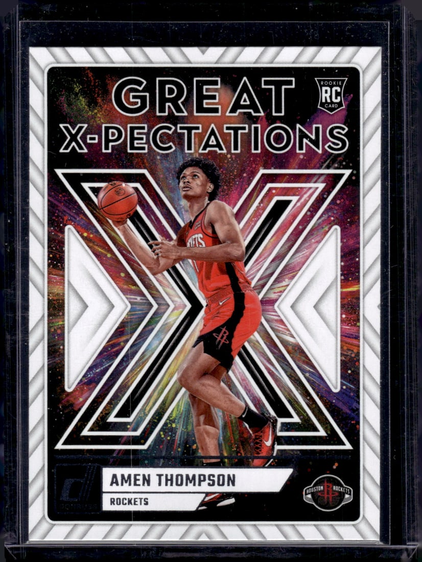 Amen Thompson Great X-Pectations RC 2023-24 Panini Donruss #14 Rockets: Sports Cards, NBA Trading Cards, Basketball Cards, Panini Cards, Panini Basketball Cards, Rookie Cards, Panini Cards, Sports Cards for Sale Near Me, Basketeball Cards for Sale Near Me, Prizm Basketbal