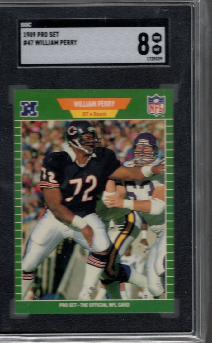 William Perry 'The Fridge' 1989 Pro Set #47 SGC 8 SP Discontinued From Set (1 of 2)