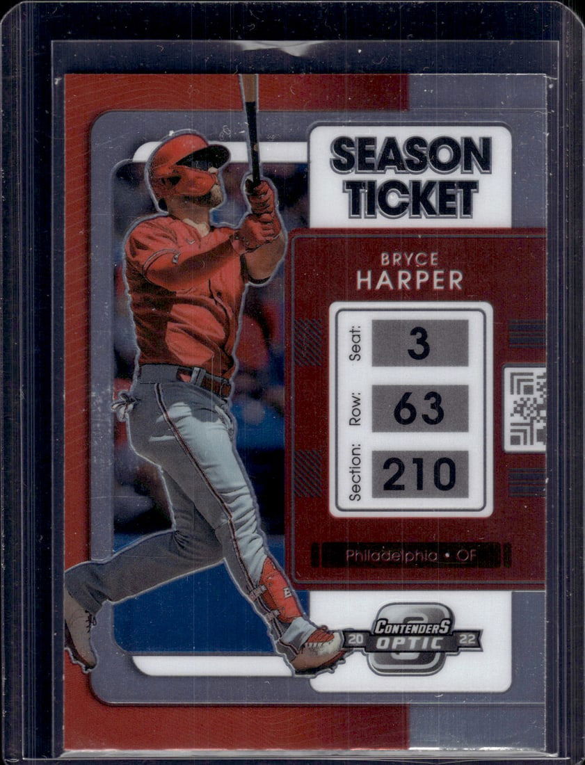 Bryce Harper Season Ticket 2022 Chronicles Contenders Optic #25 Phillies (1 of 2)