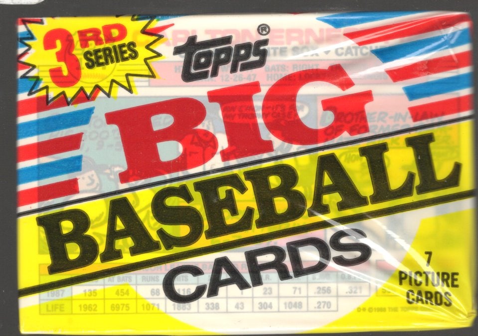 1988 Topps Big Baseball Series 3 Baseball Retail Wax Pack Baseball Cards Sports Cards (1 of 1)