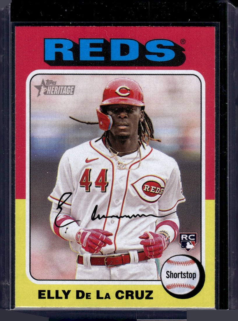 Elly De La Cruz Rookie Card 2024 Topps Heritage #473 Cincinnati Reds Baseball Card: Baseball Cards, Topps MLB Trading Cards, Sports Cards for Sale Near Me, World Series & Hall of Fame Players Memorabilia, Refractors, X-Fractors, Numbered, SP, SSP