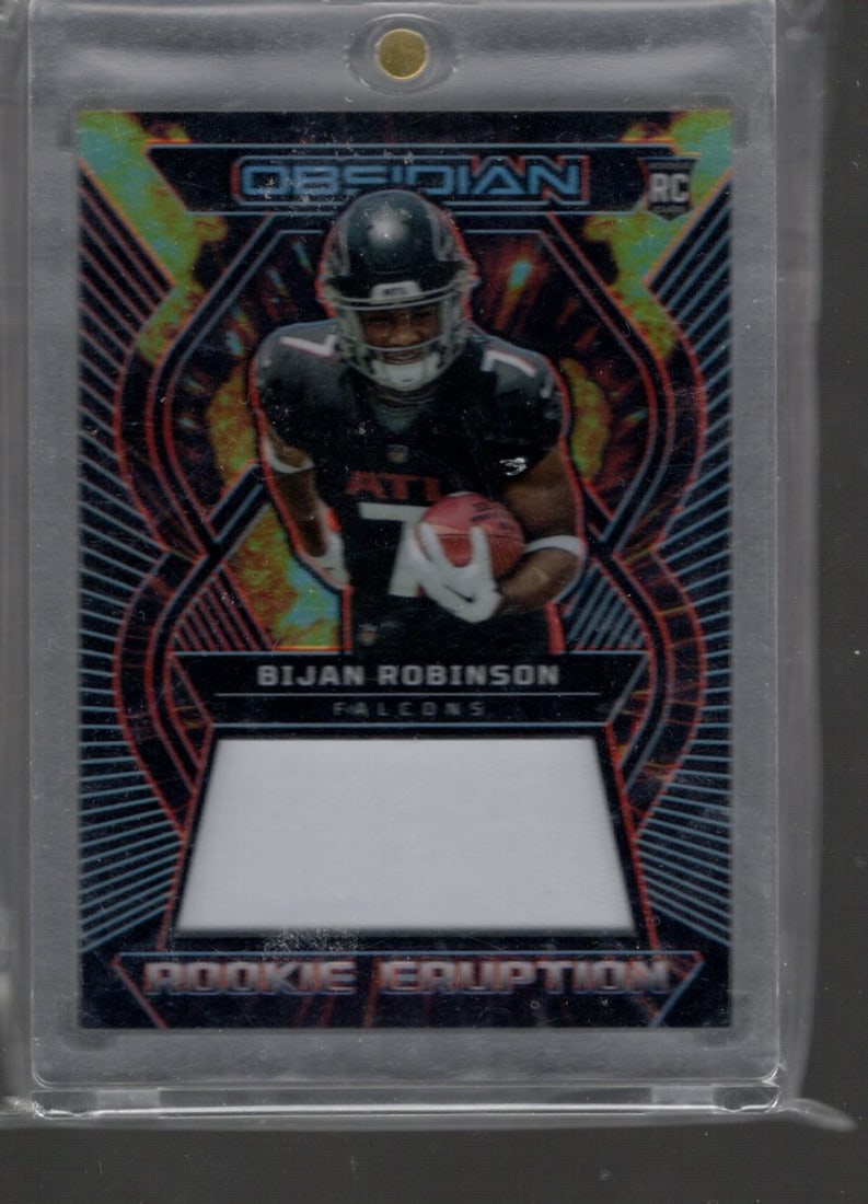 Bijan Robinson Rookie Eruption Patch /49 2023 Panini Obisidian #REM-BRO (1 of 2)