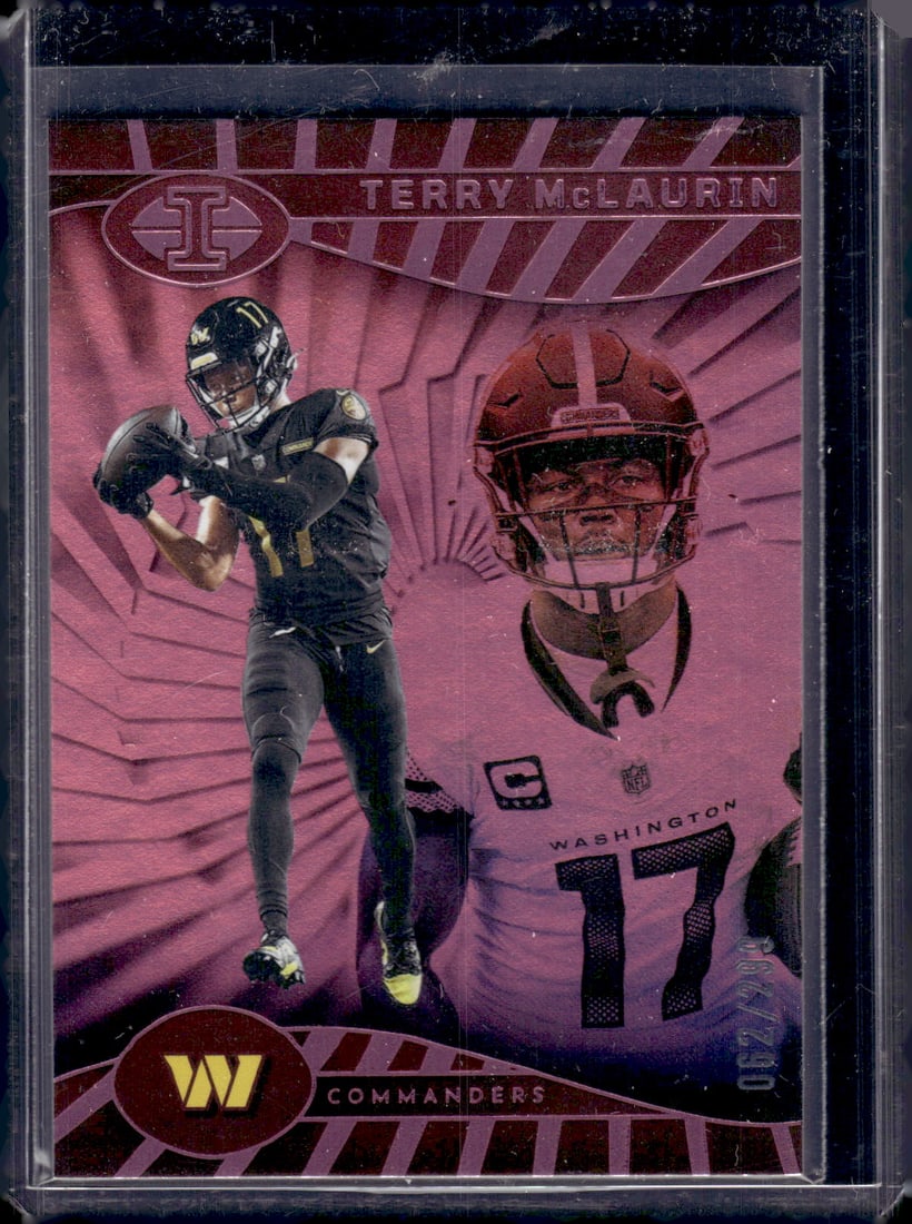 Terry McLaurin Pink /299 2024 Panini Illusions #94 Commanders Football Card: Panini Select, Prizm, Mosaic, Contenders, Zenith, Phoenix, Illusions, Absolute, Rookie NFL Sports Trading Cards, Silver, Kaboom, SP, SSP, Wave Prizms, Numbered Cards, Football Cards for Sale Near Me,