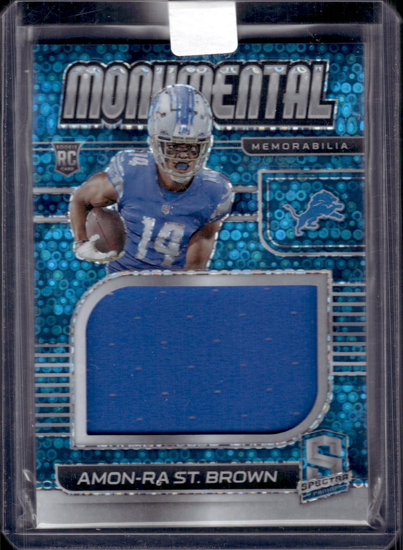 Amon-Ra St. Brown Rookie Card Patch /60 2021 Panini Spectra #MM-ASB Lions NFL (1 of 2)