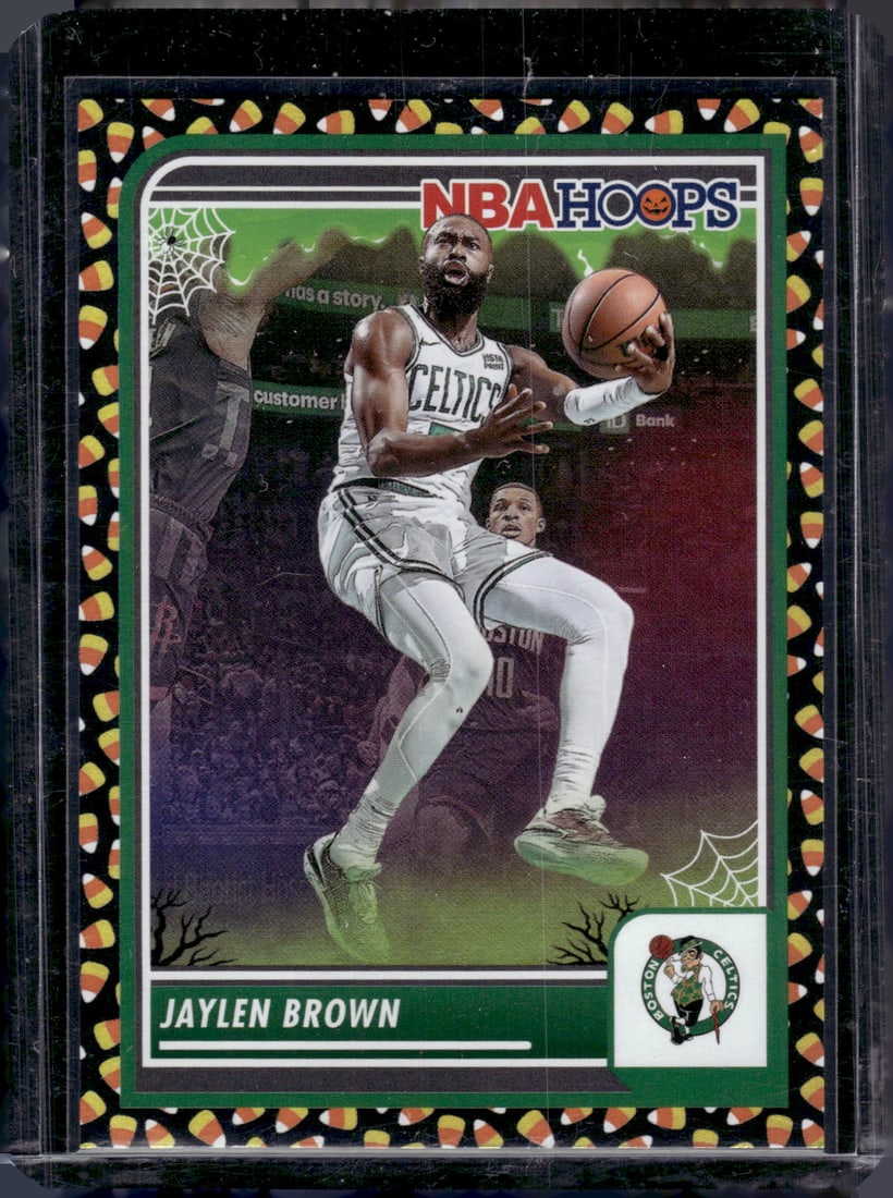 Jaylen Brown Candy Corn Foil SP 2023-24 Panini Haunted Hoops #81 Celtics NBA (1 of 2)