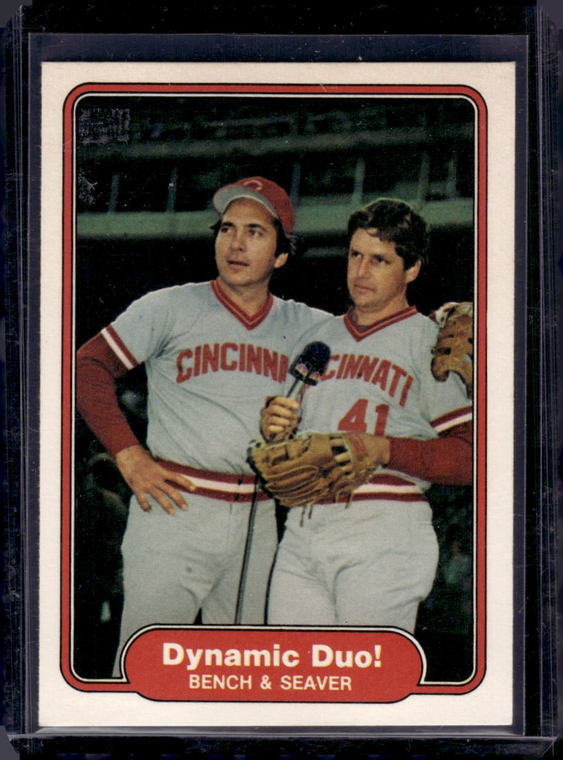 Johnny Bench/Tom Seaver Dynamic Duo 1982 Fleer #634 Reds Baseball Card (1 of 2)