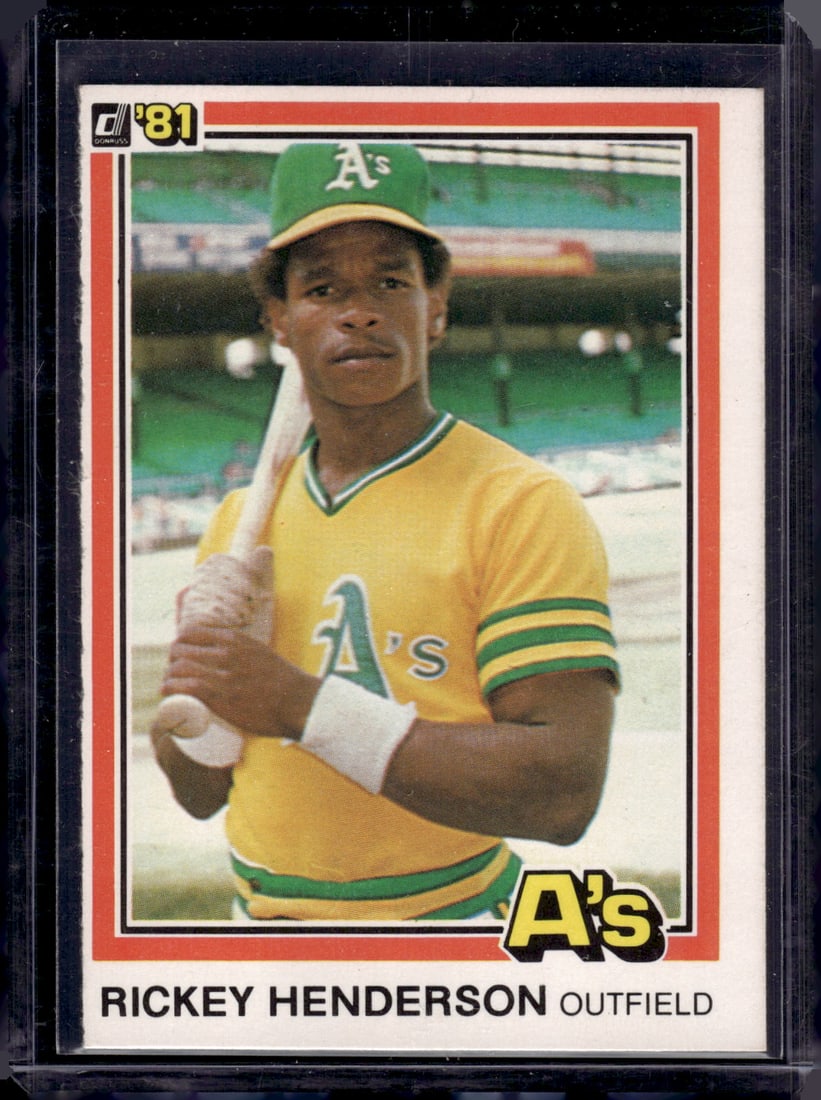 Rickey Henderson 1981 Donruss #119 Vintage Baseball Card (1 of 2)