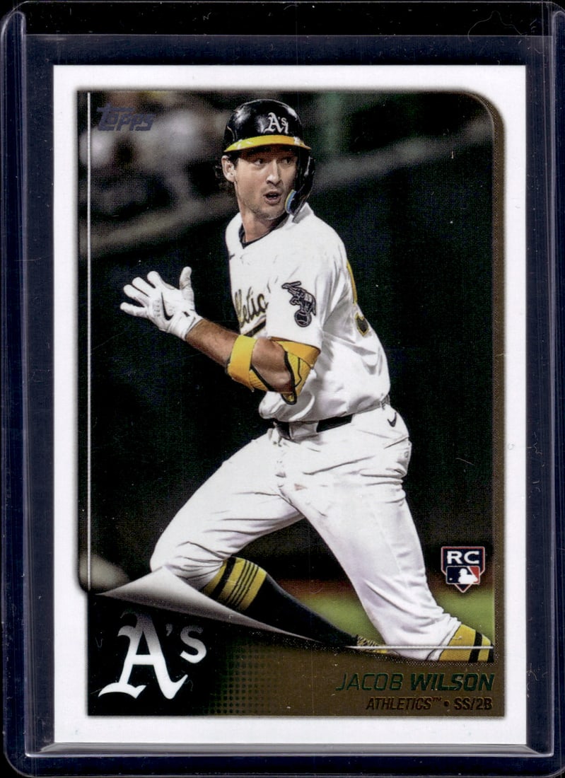 Jacob Wilson Rookie Card Flagship 2025 Topps Flagship Collection #80 A's Baseball: Topps Baseball MLB Trading & Sports Cards, Sports Cards for Sale Near Me, World Series & Hall of Fame Players Memorabilia, Refractors, X-Fractors, Numbered, SP, SSP, Valuable Auction Memorabilia Lots 