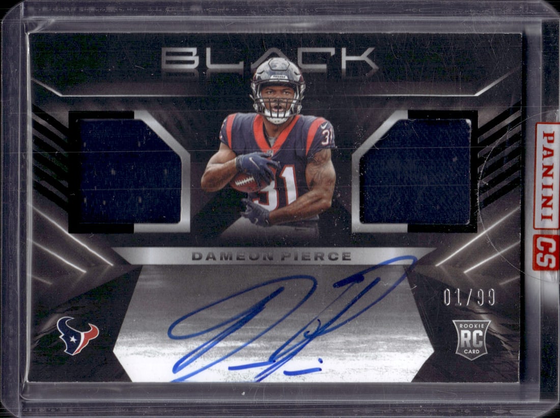 Dameon Pierce Rookie Patch Auto /99 2022 Panini Black #RSM-DPI Texans NFL (1 of 2)