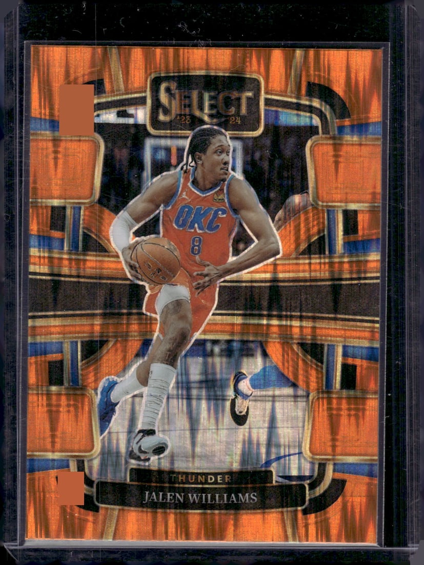 Jalen Williams Orange Flash Prizm 2023-24 Panini Select #9 OKC Thunder (1 of 2)
