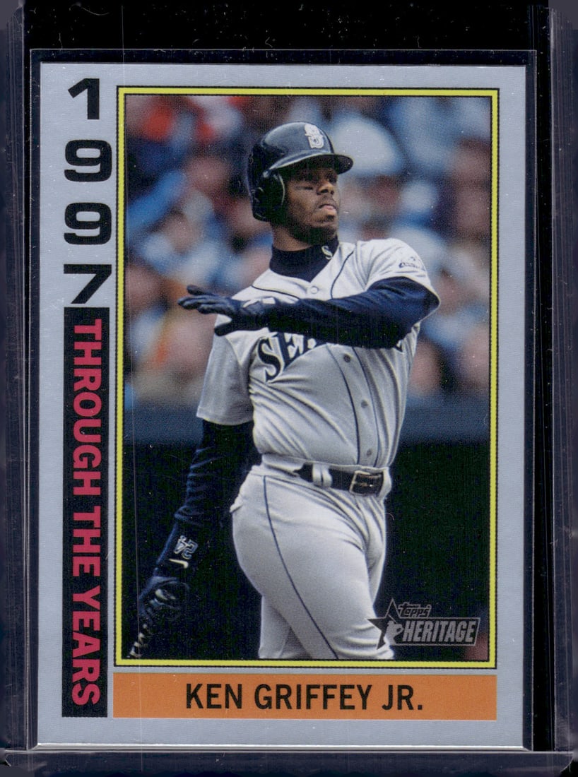 Ken Griffey Jr. Holo Foil 2025 Topps Heritage #TTY-12 Mariners Baseball Card: Topps Baseball MLB Trading & Sports Cards, Sports Cards for Sale Near Me, World Series & Hall of Fame Players Memorabilia, Refractors, X-Fractors, Numbered, SP, SSP, Valuable Auction Memorabilia Lots 