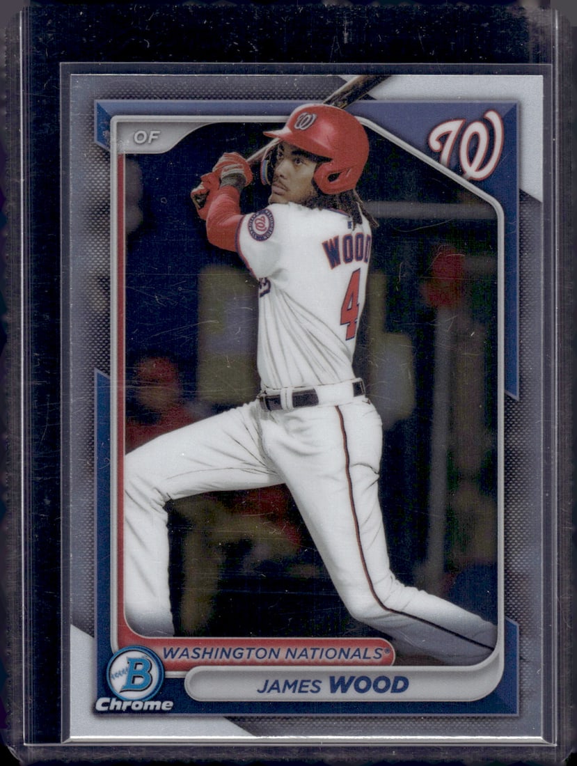 James Wood Chrome Prospects 2024 Bowman Chrome #BCP-91 Nationals MLB: Bowman Baseball MLB Trading & Sports Cards, Sports Cards for Sale Near Me, World Series & Hall of Fame Players, SP, SSP, Chrome, 1st Bowman, Auction Memorabilia Lots Sold On Line