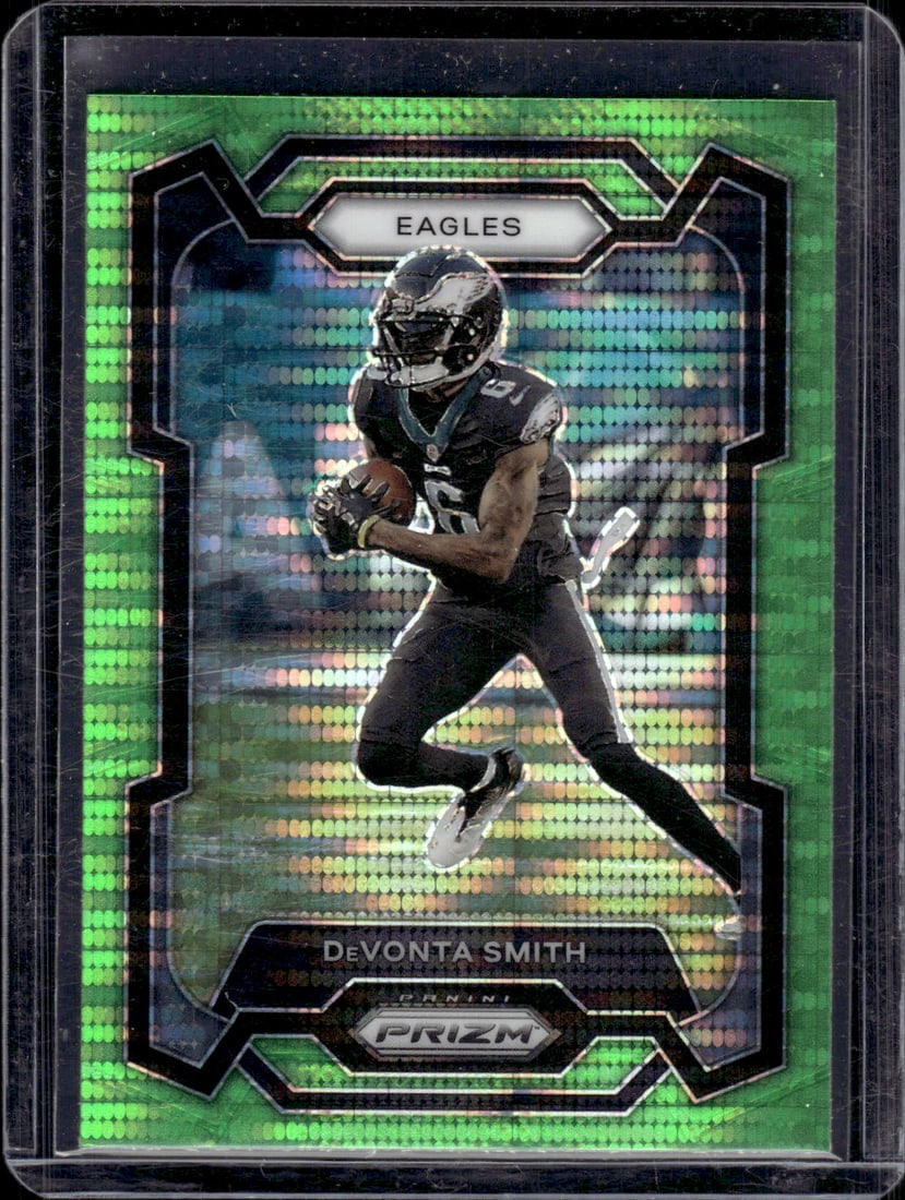 DeVonta Smith Neon Green Puslar 2023 Panini Prizm #240 Eagles NFL (1 of 2)