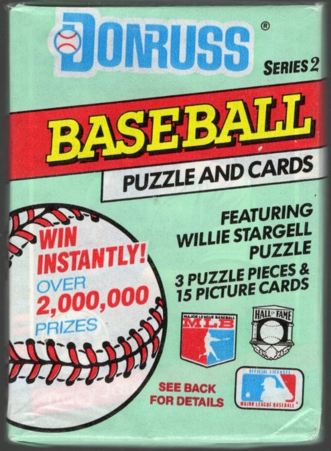 1991 Donruss Vintage Baseball Card Series 2 Retail Box Wax Pack Sports Cards: Vintage Valuable Donruss Baseball MLB Trading & Sports Cards, Robin Yount, George Brett, Rickey Henderson, Nolan Ryan, Old Sports Cards for Sale Near Me, World Series & hall of Fame Players, Auction M