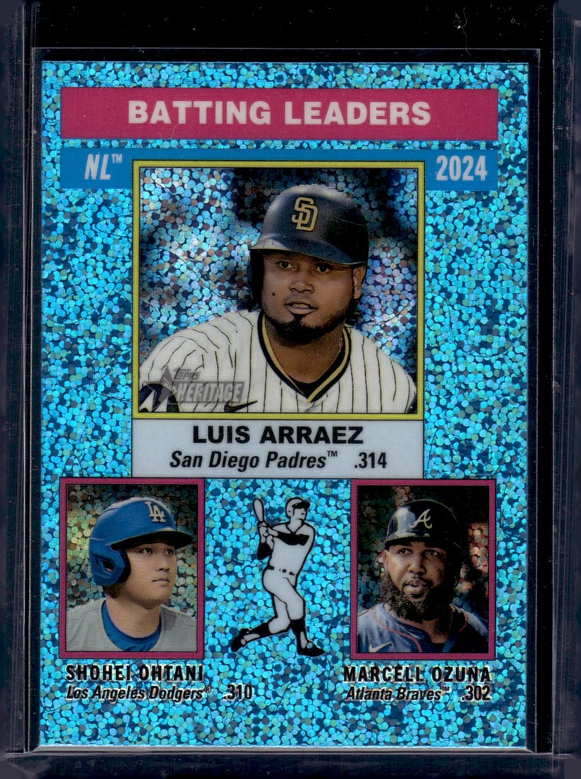 NL Batting Leaders Light Blue Sparkle Shohei Ohtani 2025 Topps Heritage #191: Topps Baseball MLB Trading & Sports Cards, Sports Cards for Sale Near Me, World Series & Hall of Fame Players Memorabilia, Refractors, X-Fractors, Numbered, SP, SSP, Valuable Auction Memorabilia Lots 
